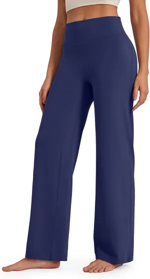 G4Free Barefeel Wide Leg Pants for Women High Waisted Loose Casual Dress Work Yoga Pants 29"/31"/33"