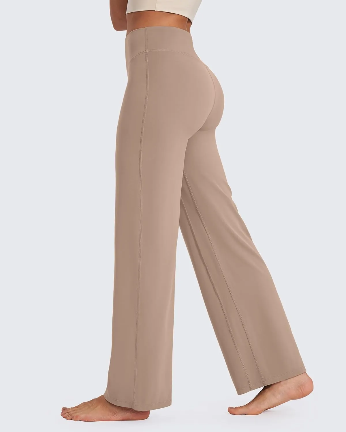 G4Free Barefeel Wide Leg Pants for Women High Waisted Loose Casual Dress Work Yoga Pants 29"/31"/33"