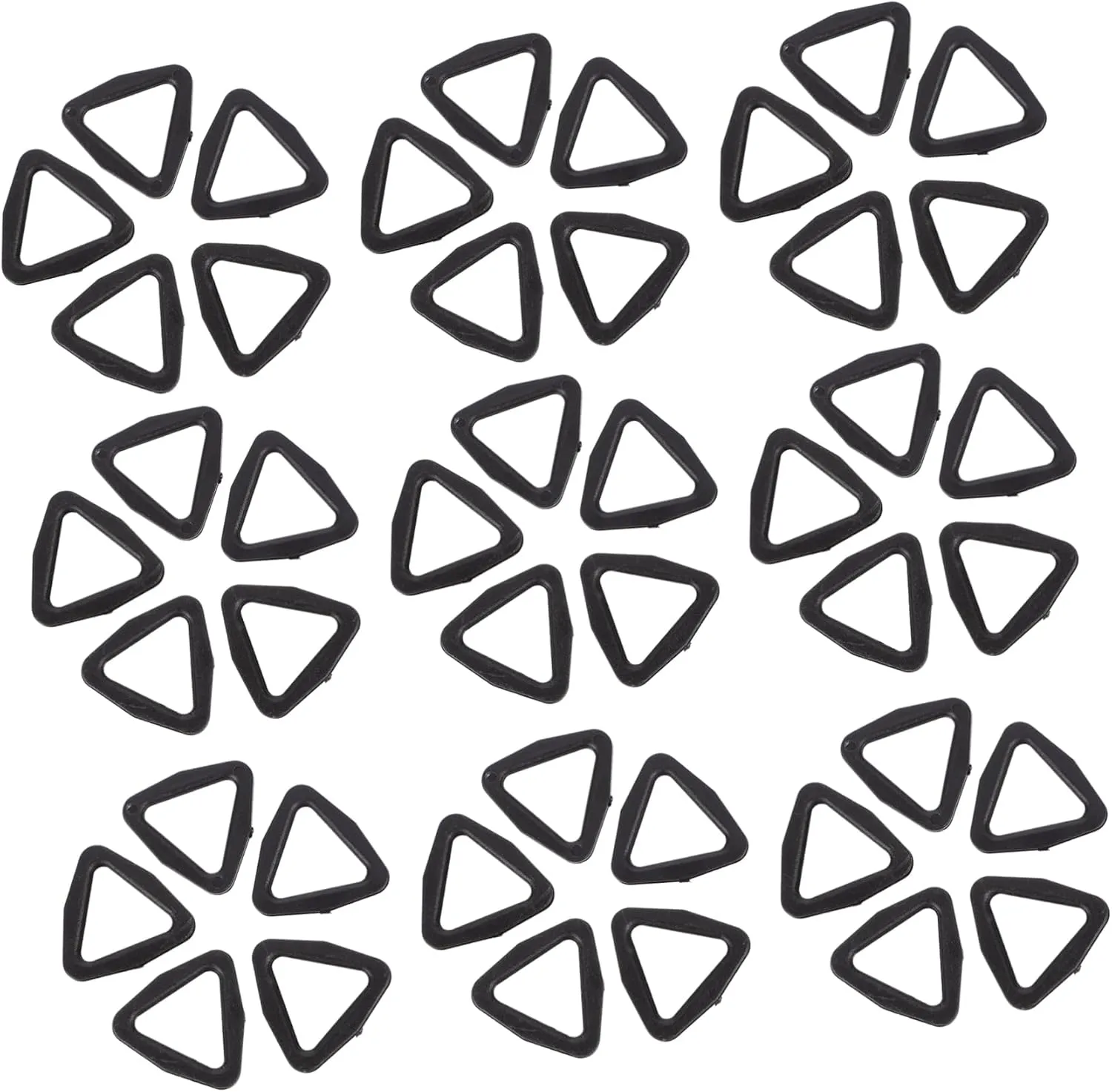 Gadpiparty 100pcs Triangle Button Versatile Plastic Clothes Buttons for Luggage Bags and Crafts Smooth Buttonholes Glossy Electroplated Finish for Coats and Windbreakers