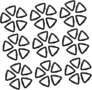 Gadpiparty 100pcs Triangle Button Versatile Plastic Clothes Buttons for Luggage Bags and Crafts Smooth Buttonholes Glossy Electroplated Finish for Coats and Windbreakers