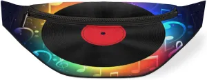 Garland Music Records Fanny Pack for Women Men Waist Pack Crossbody Bag with Adjustable Belt for Travel Hiking Running Cycling Festivals