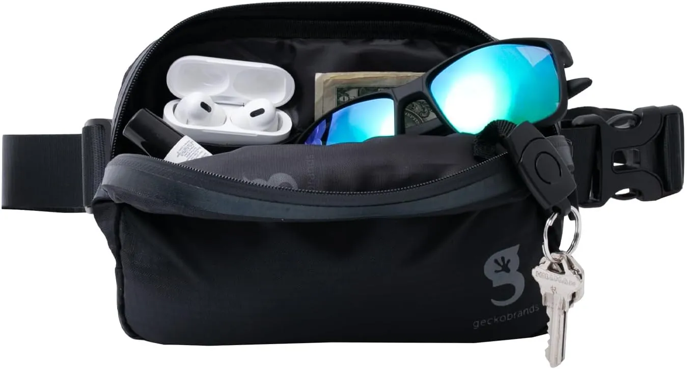 geckobrands Waterproof Belt Bag – Water-Resistant Gear Organizer with Phone Window & Adjustable Strap