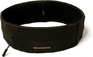 GEMINIGEAR Running Belt Fanny Pack Waist Bag with Zipper Pocket Durable and Light (Black, Large)