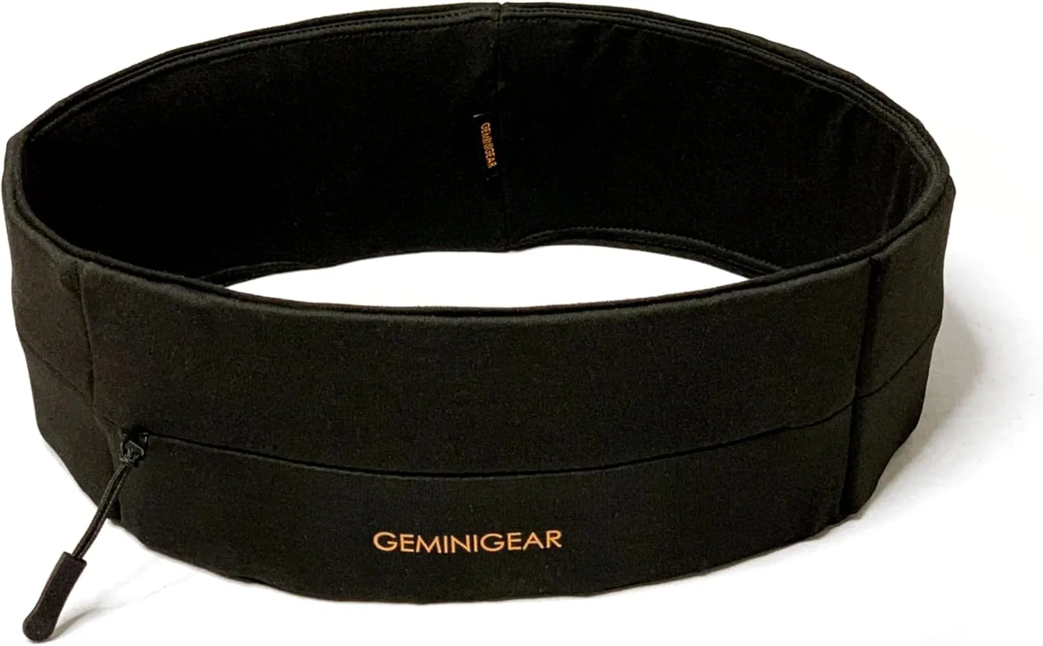 GEMINIGEAR Running Belt Fanny Pack Waist Bag with Zipper Pocket Durable and Light (Black, Large)