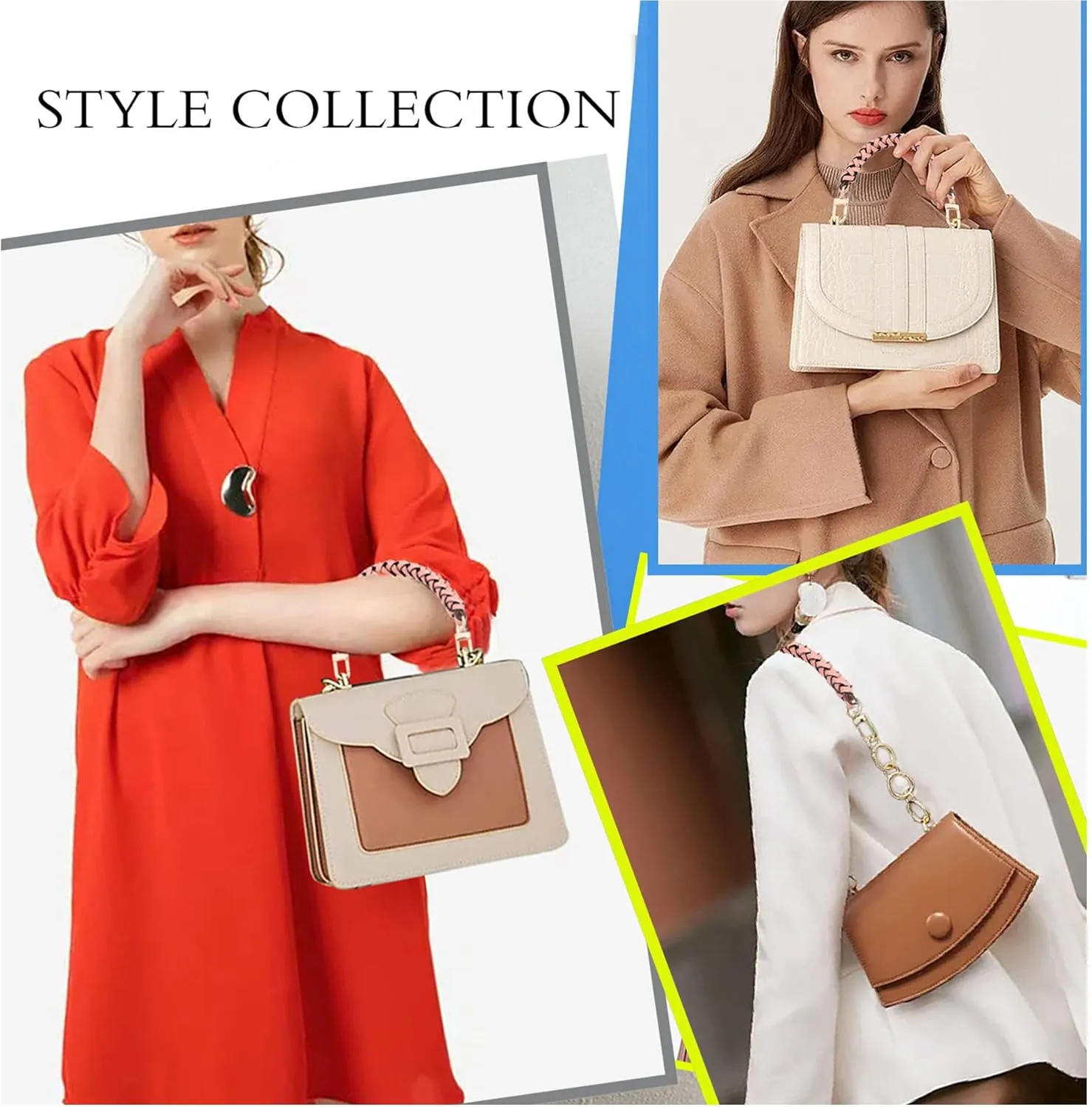 Genuine Leather Braided Handle compatible with Neonoe Strap for Metis Noe BB NM Beaubourg Hobo