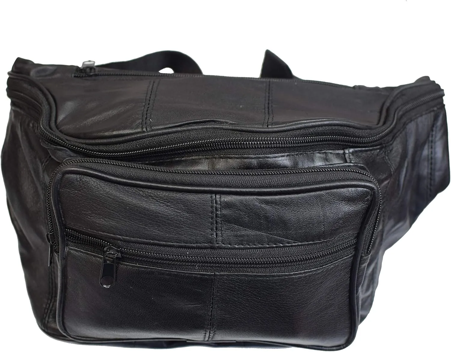 Genuine Leather Concealed Carry Weapon Waist Pouch Fanny Pack Gun Conceal Purse for Both Men & Women (Black)