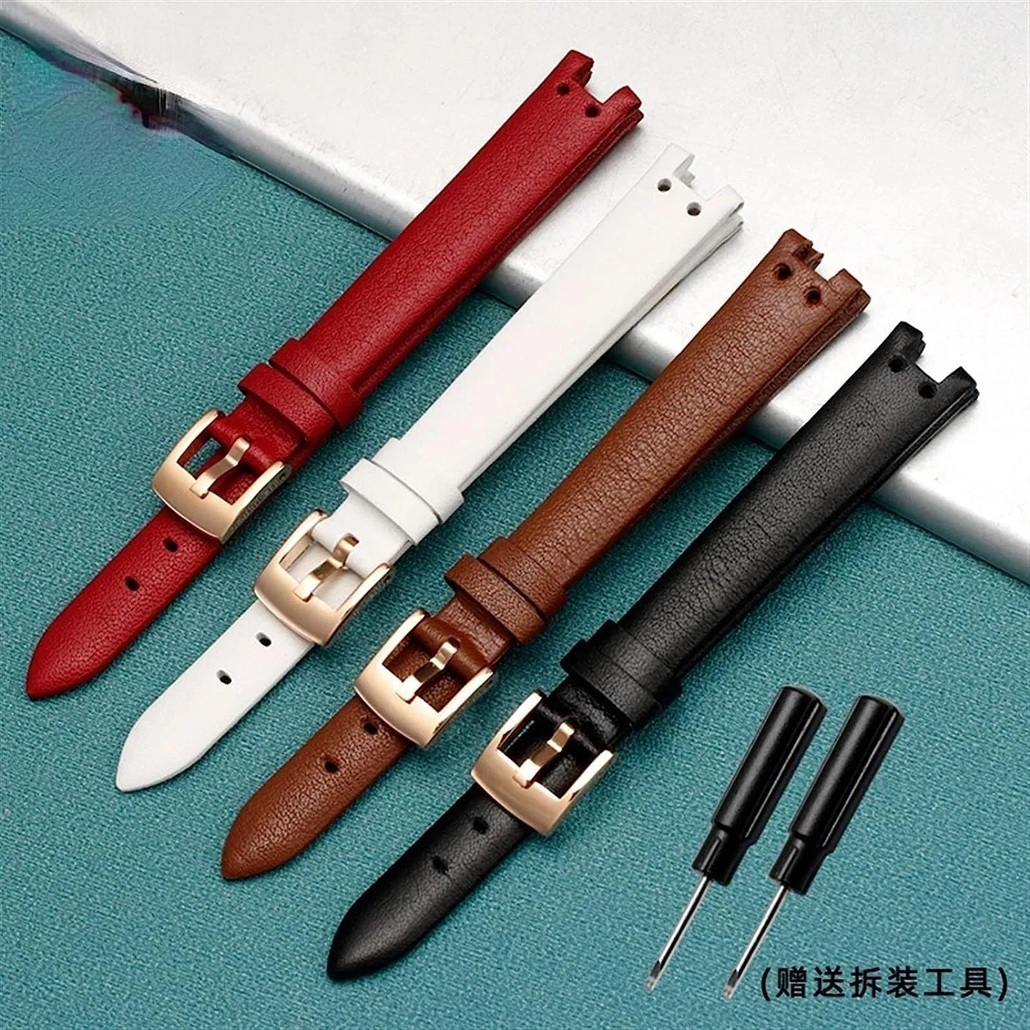Genuine Leather Watchband for AK Girl Simple Elegant Belt Small Dial Retro Watch strap