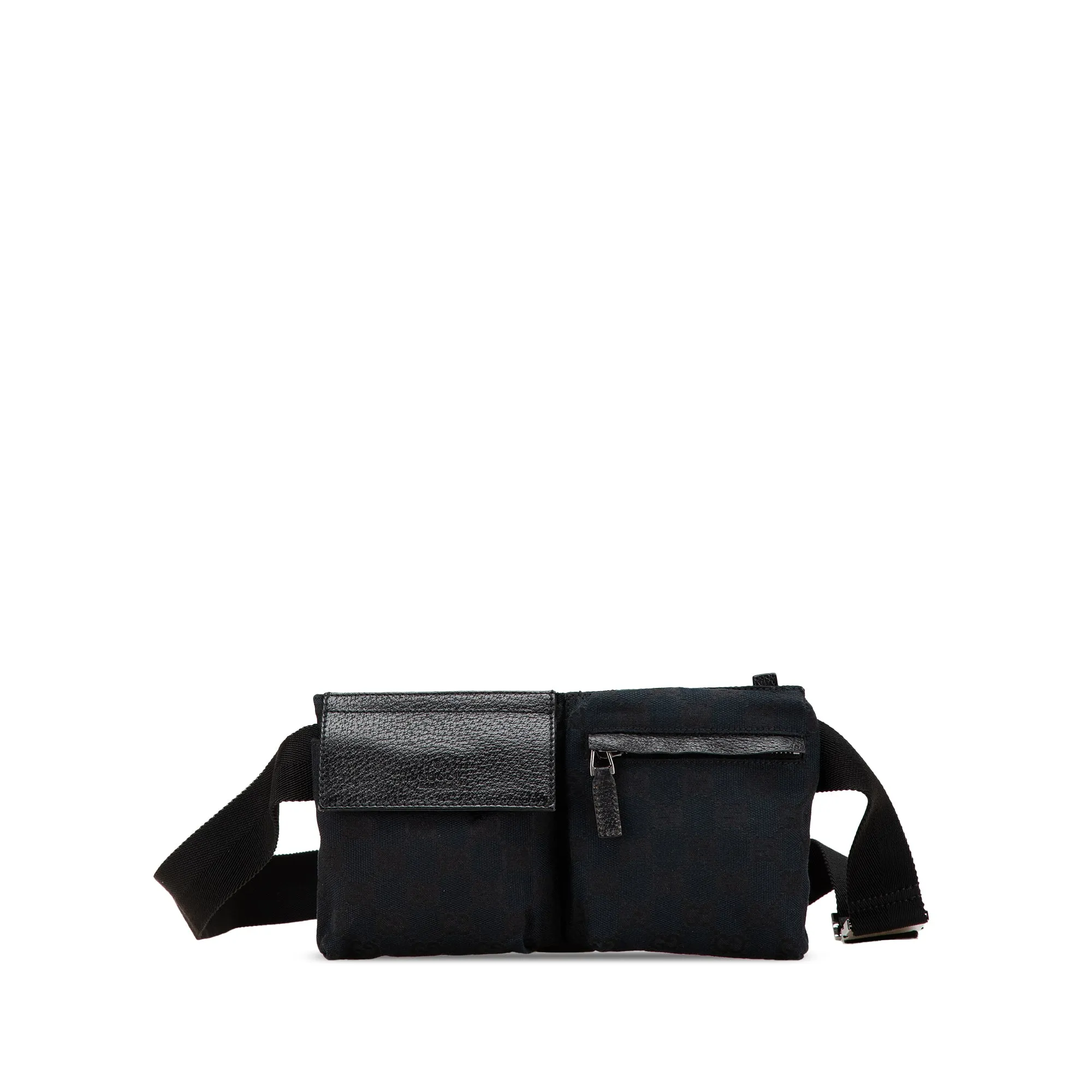 GG Canvas Double Pocket Belt Bag