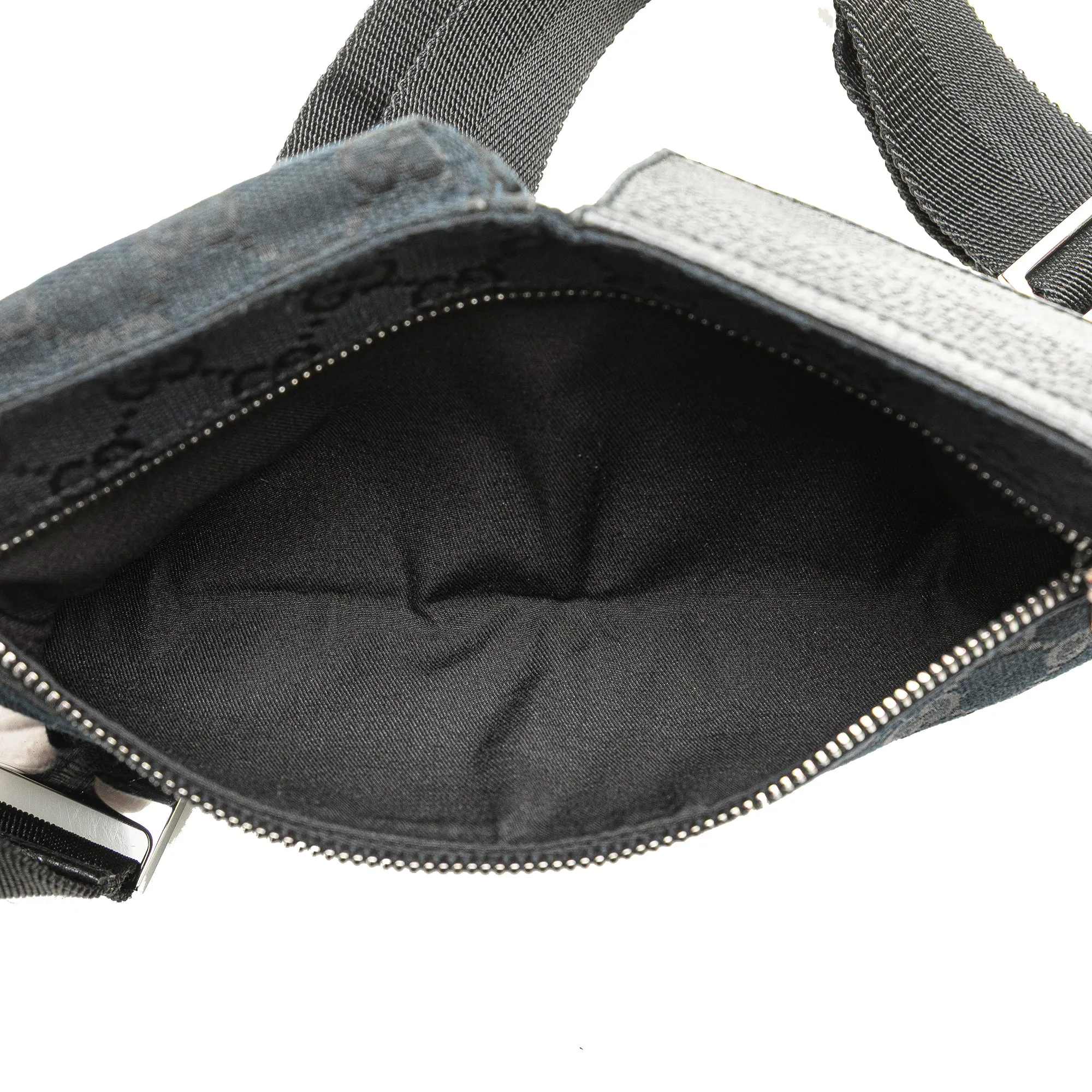 GG Canvas Double Pocket Belt Bag