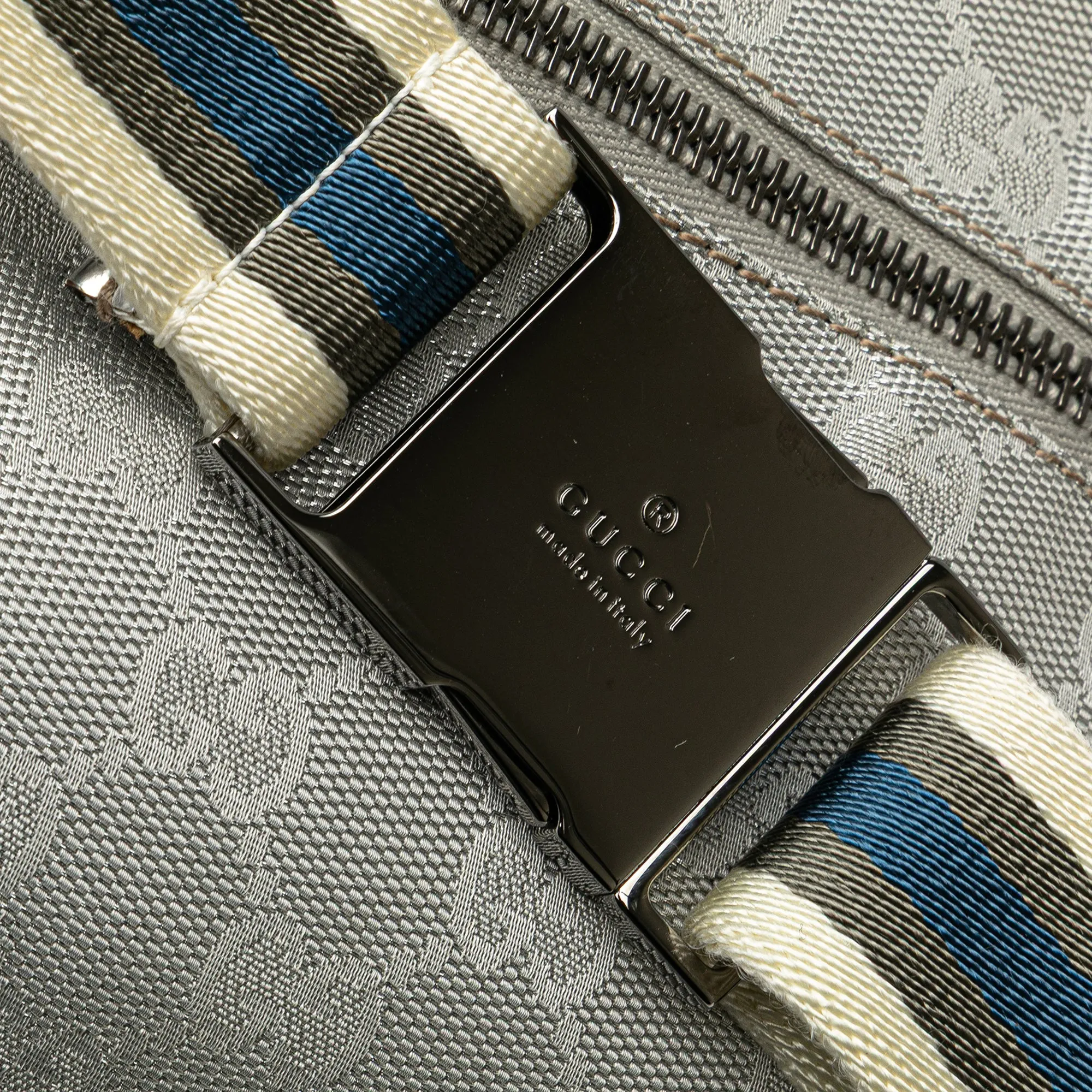 GG Canvas Web Double Pocket Belt Bag