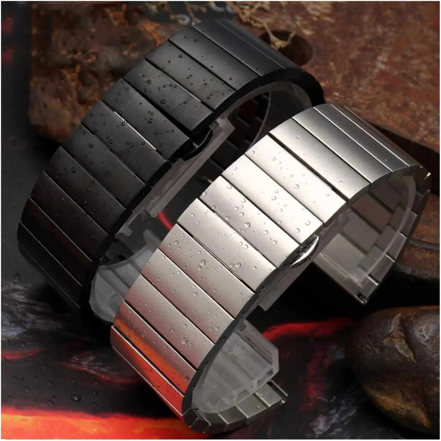 GGZONE RHAIYAN Watch Accessories Bracelet Compatible with Diesel SevenFriday Series Watch Band Solid Stainless Steel Watch Strap 24 26 28 30mm Black Belt Specific (Color : Black-(1), Size : 26mm)