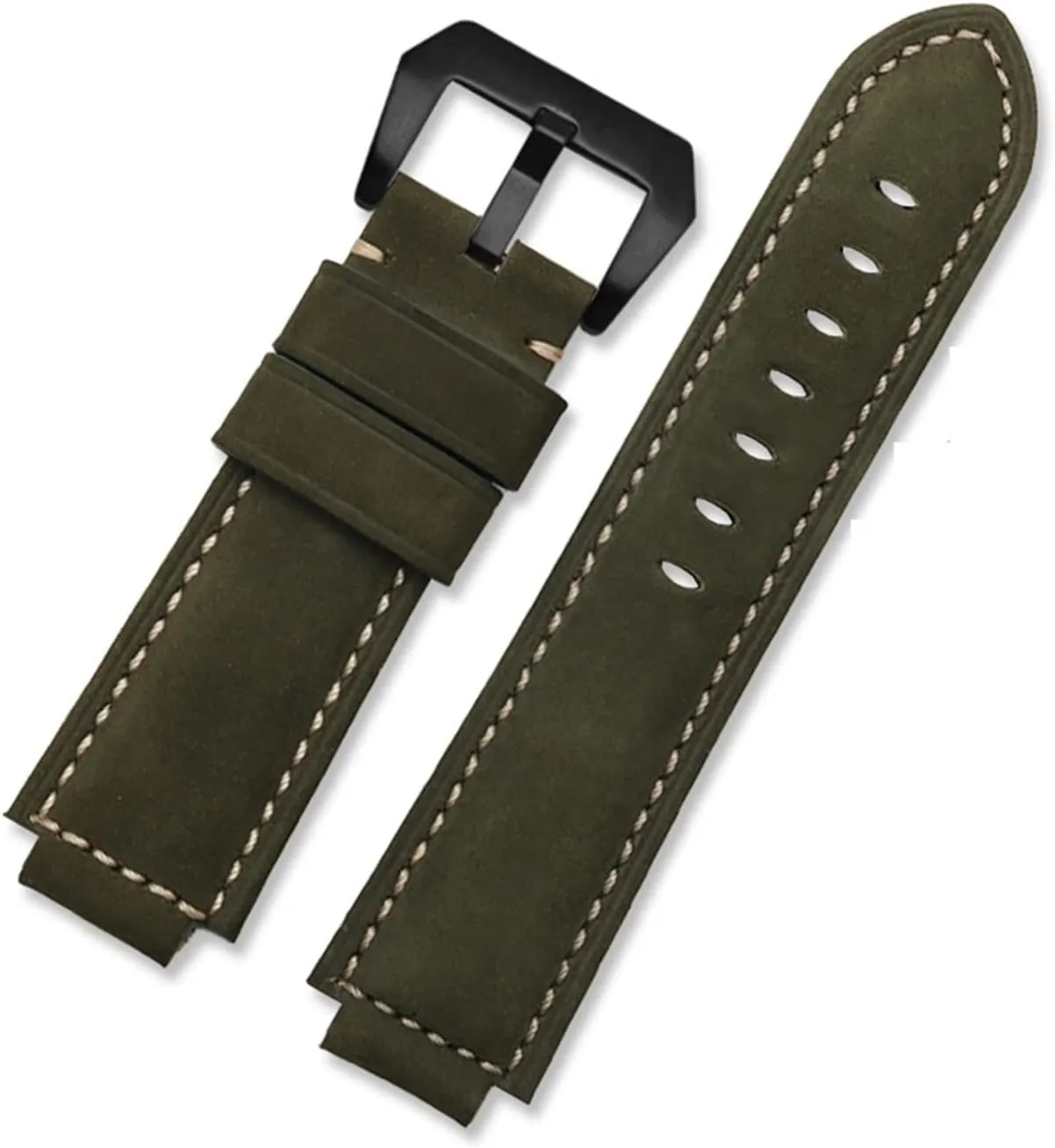 GGZONE RHAIYAN Watch Band Compatible with Timex Silicone Watch Strap T2n721 T2n720 Tw2t76500 Tide Series Men's Watchband Accessories Specific (Color : Army Green-Black, Size : 24-16mm)