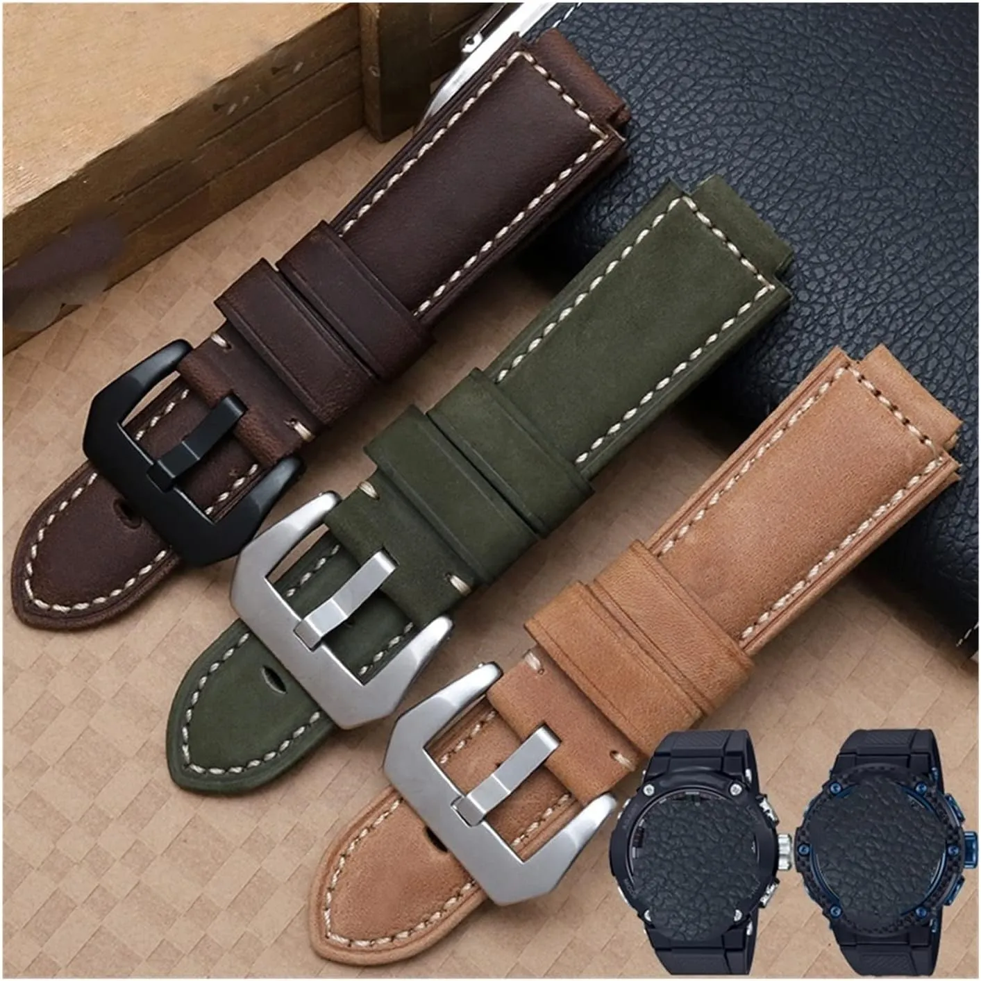 GGZONE RHAIYAN Watch Band Compatible with Timex Silicone Watch Strap T2n721 T2n720 Tw2t76500 Tide Series Men's Watchband Accessories Specific (Color : Army Green-Black, Size : 24-16mm)