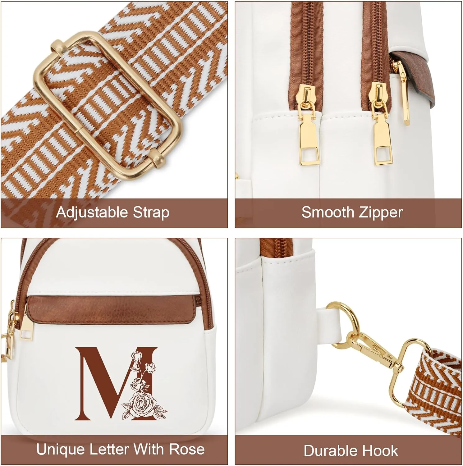 Gifts for Women Mothers Day Gifts Crossbody Bags Sling Bag Fanny Packs for Women with Initial Letter Chest Bag