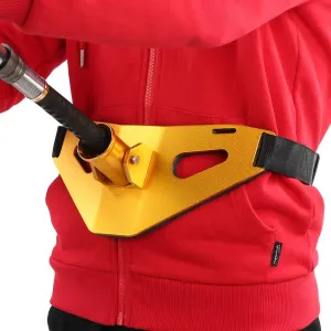 Gimbal Padded Rod Holder, Aluminium Alloy Adjustable Support Waist Rod Holder Belt Fishing Fighting Belt Stand Up for Fishermen