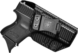 Glock26/27/33 Holster IWB & OWB KYDEX Holster Fit: Glock 26 27 (Gen 1-5) & Glock 33 (Gen 3 4) Pistol – Inside Waistband Concealed Carry – Adj. Cant & 'Posi-Click' Retention – No Wear/Jitter - US Made