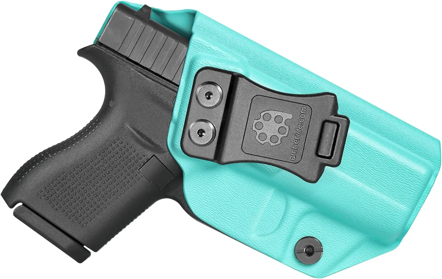 Glock42 Holster IWB Kydex Holster Fit: Glock 42 Pistol – Inside Waistband Concealed Carry – Adjustable Cant & 'Posi-Click' Retention – No Wear - No Jitter - USA Made by Amberide