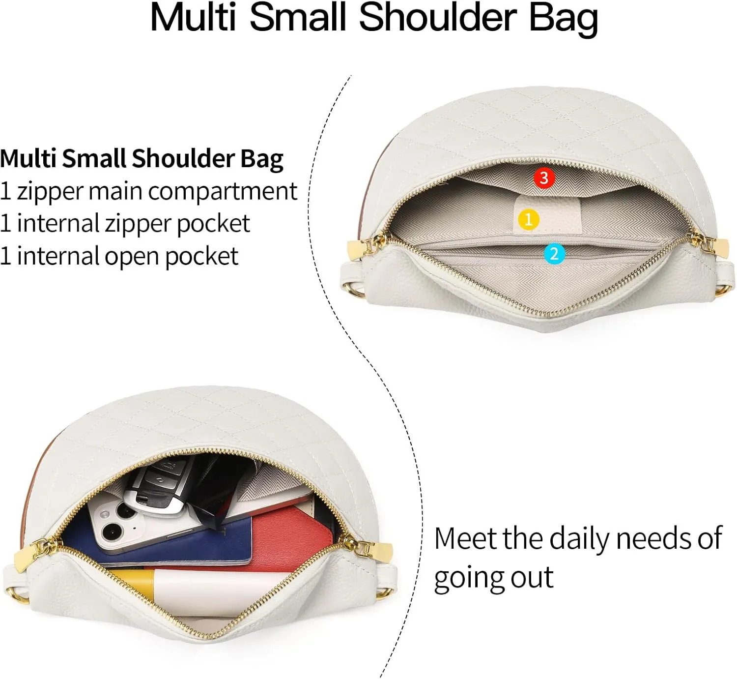 GOIACII Shoulder Bag for Women Crossbody Sling Bag for Women Chest Purses Fanny Packs Belt Bag