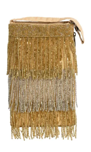 Gold Fringe Crossbody Bag