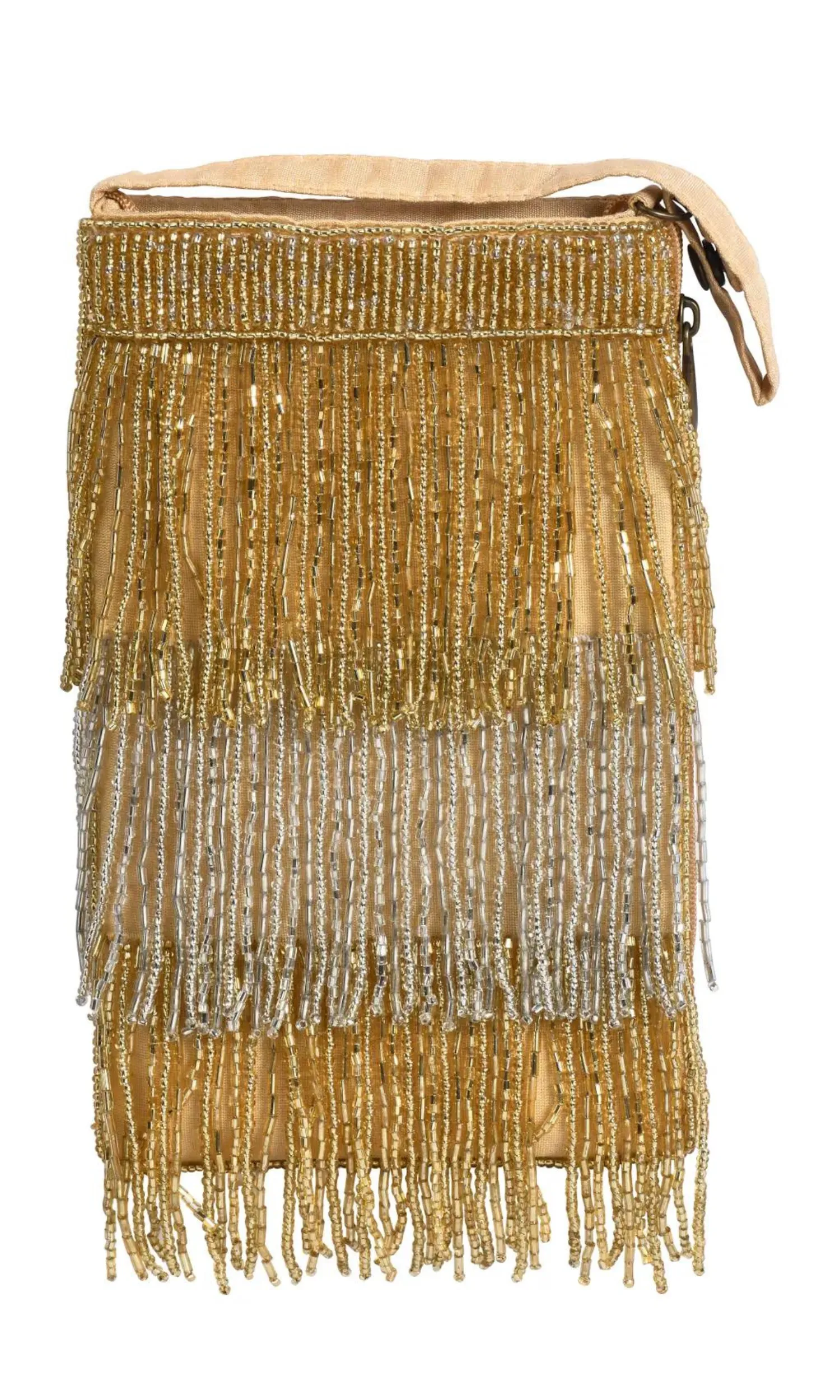 Gold Fringe Crossbody Bag