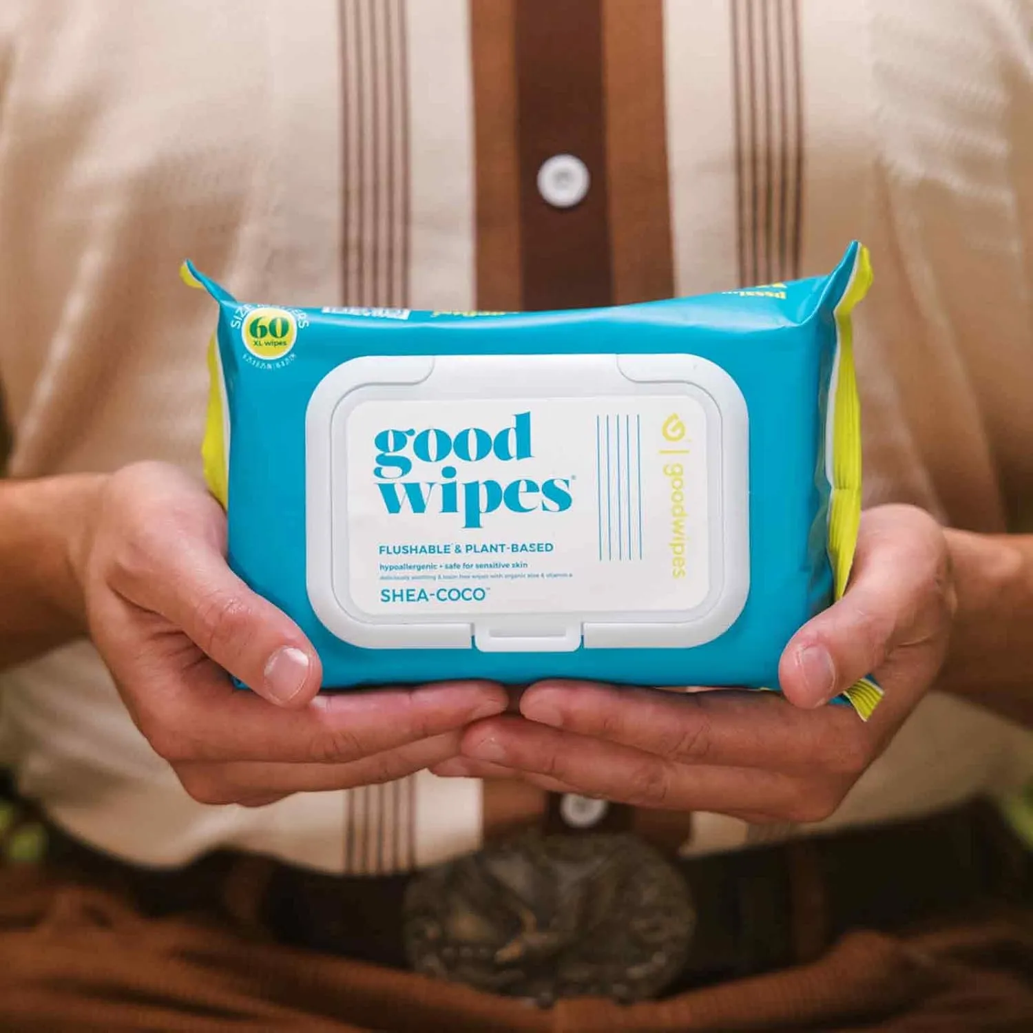 goodwipes Flushable Butt Wipes - Vitamin E & Aloe - Soft & Gentle Wet Wipe Dispenser, Septic & Sewer Safe - Largest Adult Toilet Towelettes - Shea-Coco, 180 Count (3 Packs)   3 Individually Wrapped