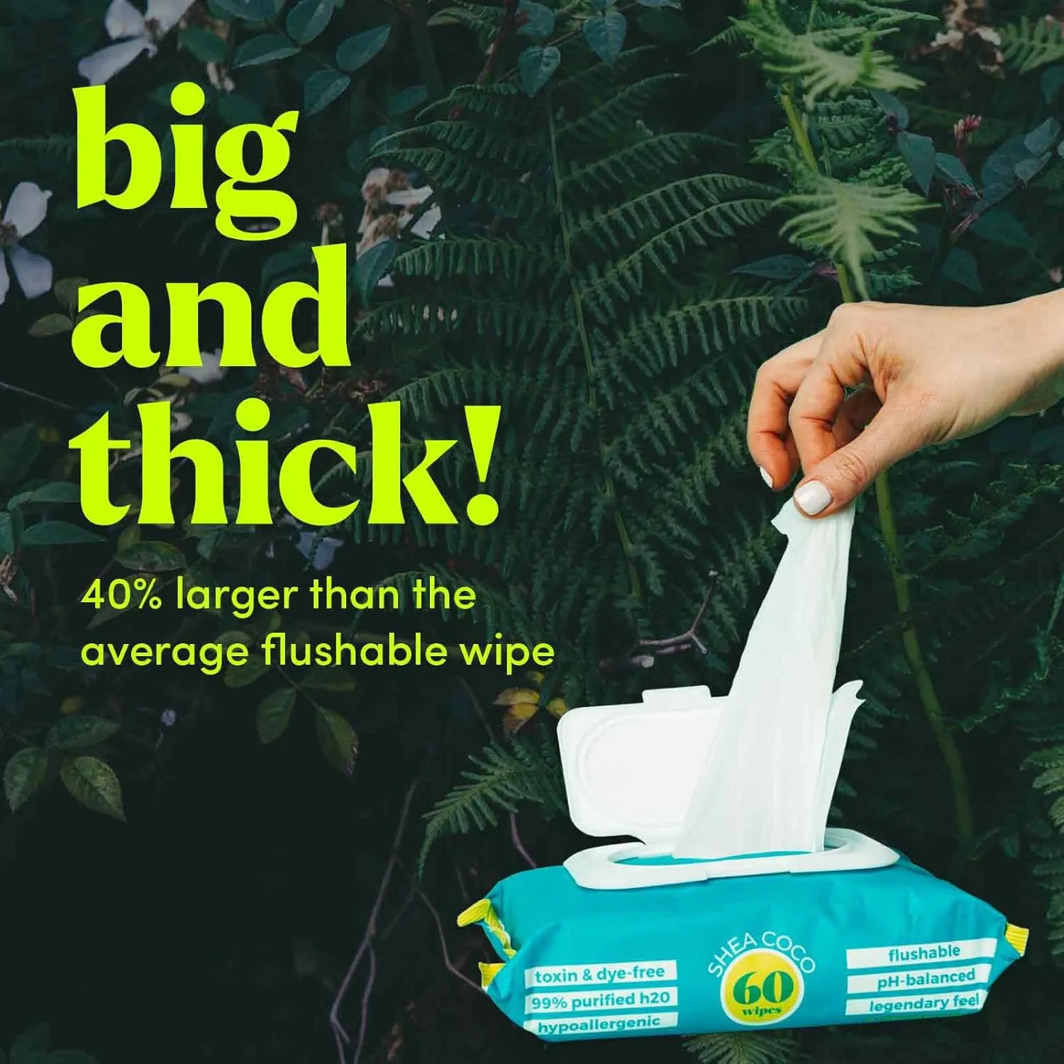 goodwipes Flushable Butt Wipes - Vitamin E & Aloe - Soft & Gentle Wet Wipe Dispenser, Septic & Sewer Safe - Largest Adult Toilet Towelettes - Shea-Coco, 180 Count (3 Packs)   3 Individually Wrapped