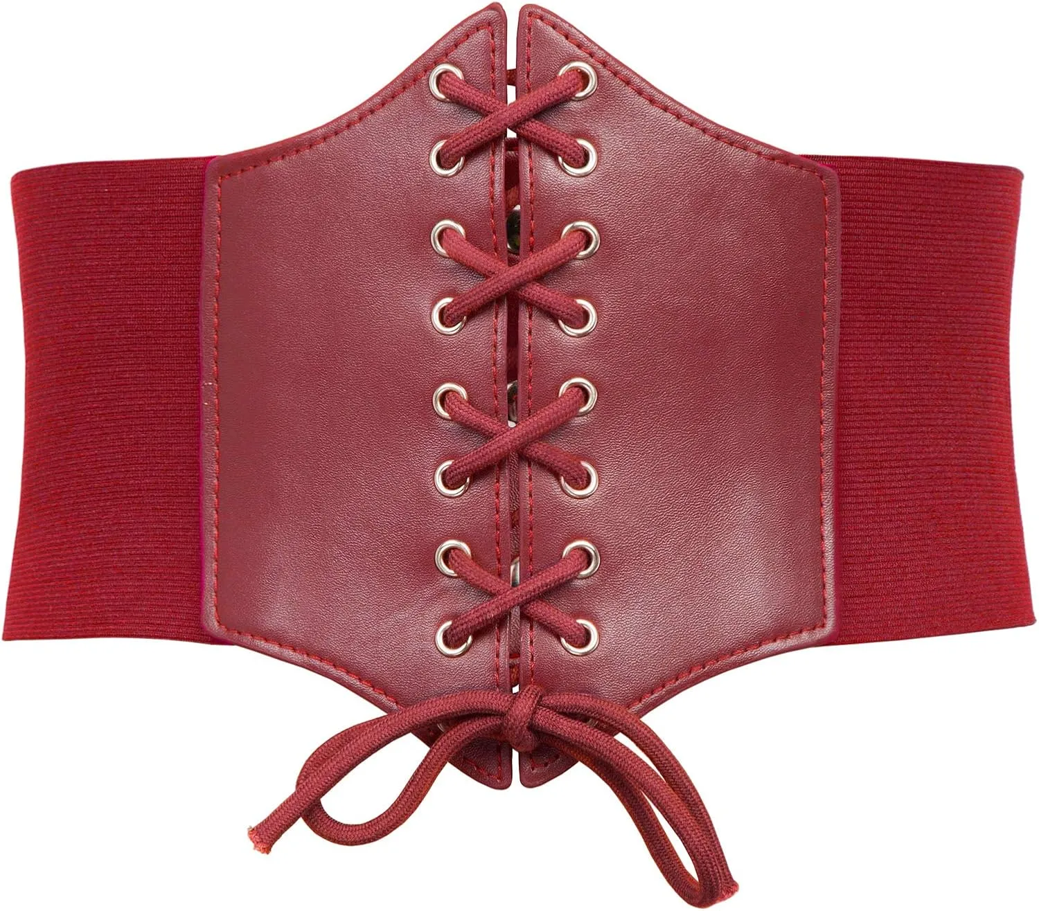 GRACE KARIN Lace-up Cinch Belt Tied Corset Elastic Waist Belt 2 Piece