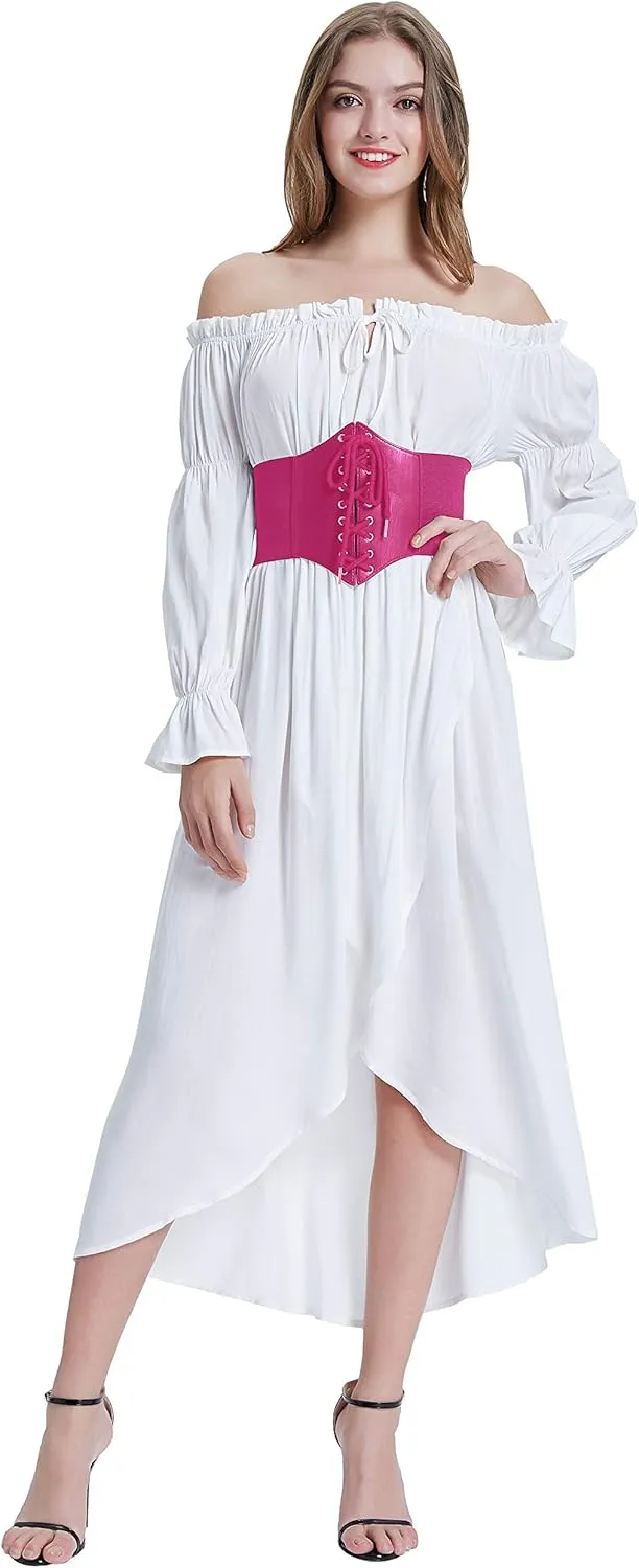 GRACE KARIN Lace-up Cinch Belt Tied Corset Elastic Waist Belt 2 Piece