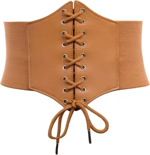 GRACE KARIN Lace-up Cinch Belt Tied Corset Elastic Waist Belt