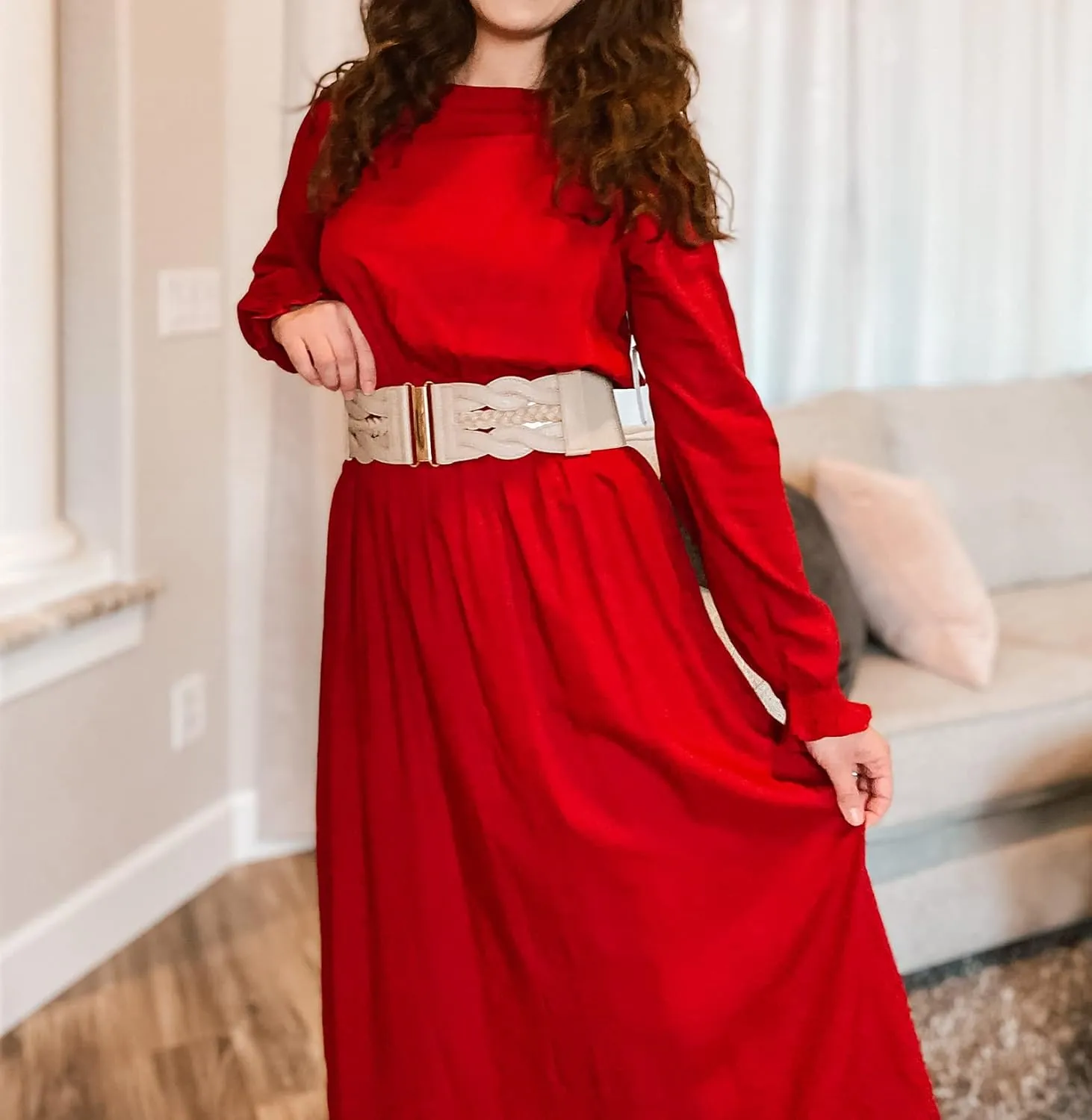 GRACE KARIN Women's Elastic Wide Belts Vintage Stretchy Belt Retro Fashion Cinch Belts for Dresses