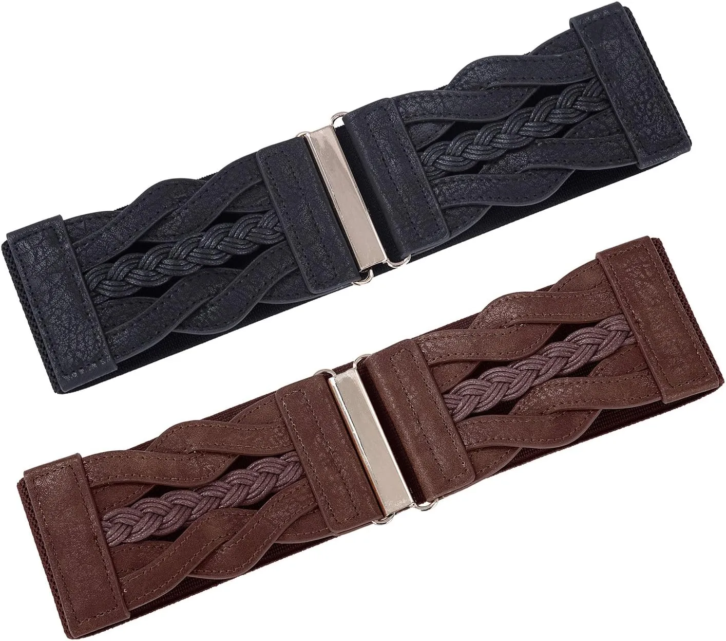 GRACE KARIN Women's Elastic Wide Belts Vintage Stretchy Belt Retro Fashion Cinch Belts for Dresses