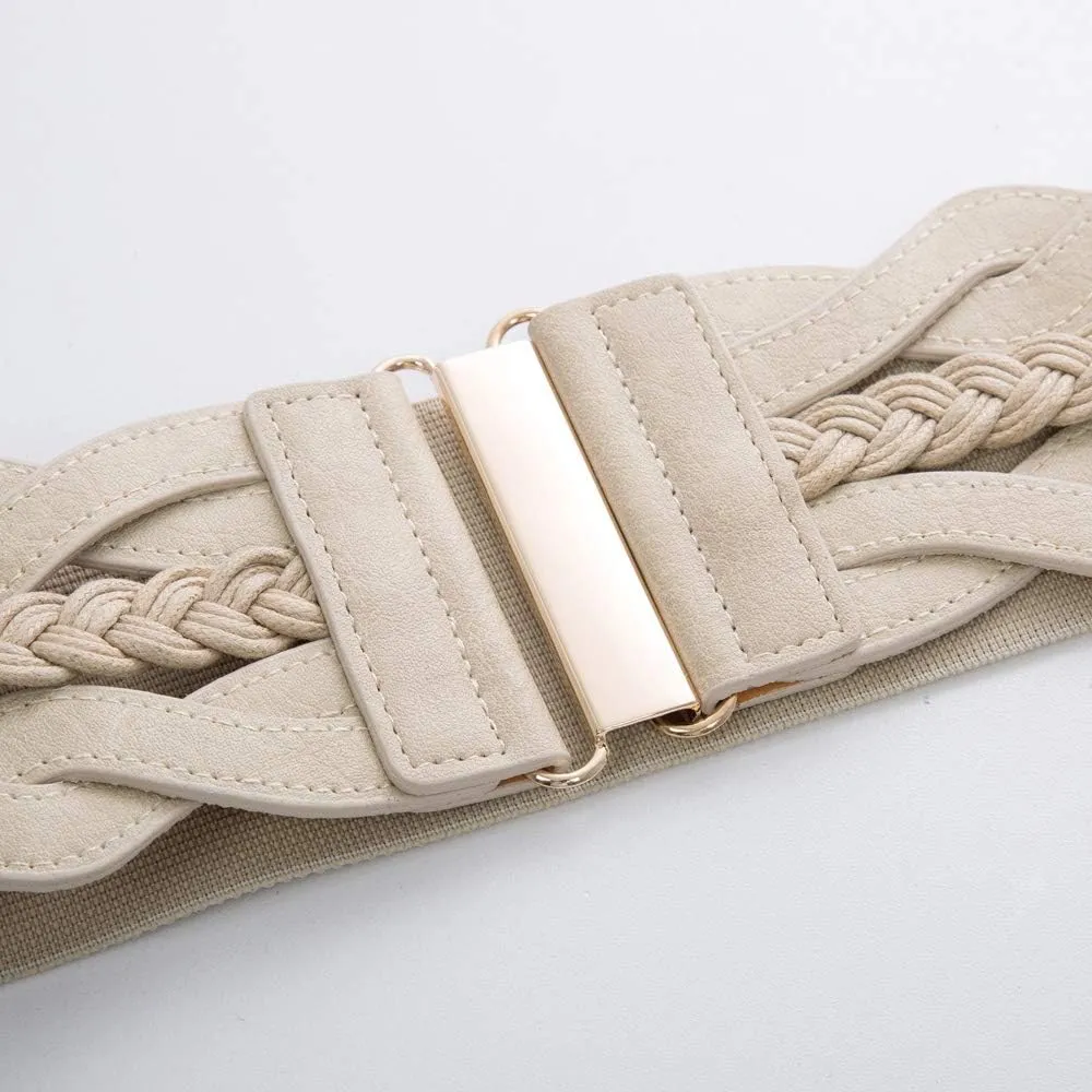 GRACE KARIN Women's Elastic Wide Belts Vintage Stretchy Belt Retro Fashion Cinch Belts for Dresses