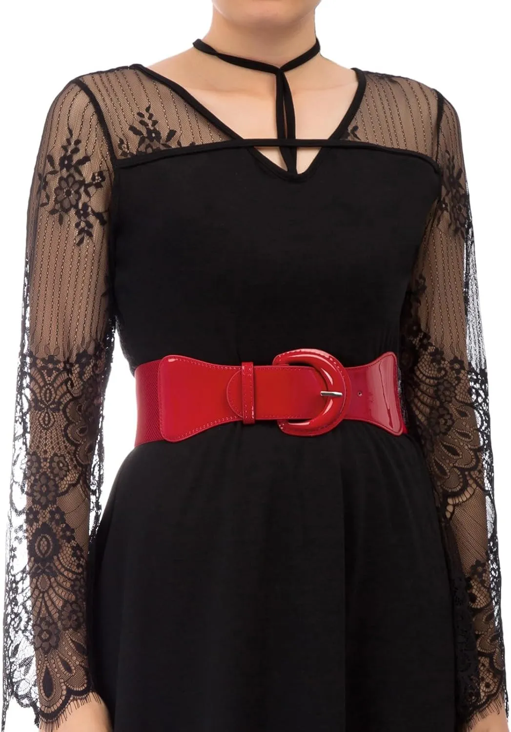 GRACE KARIN Women's Wide Stretchy Cinch Belt 3 Inch Vintage Chunky Buckle Belts S-XXXXL