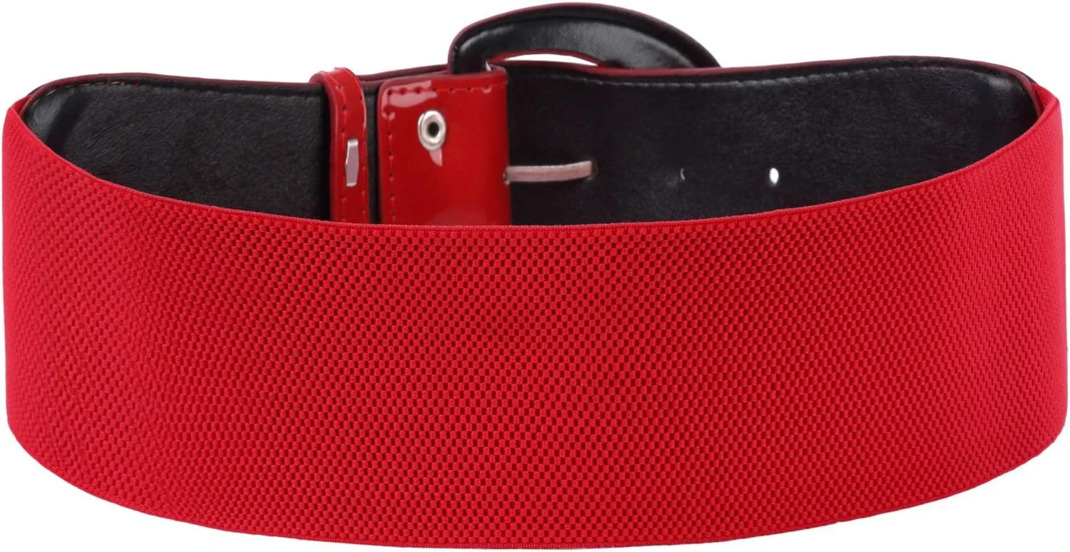 GRACE KARIN Women's Wide Stretchy Cinch Belt 3 Inch Vintage Chunky Buckle Belts S-XXXXL