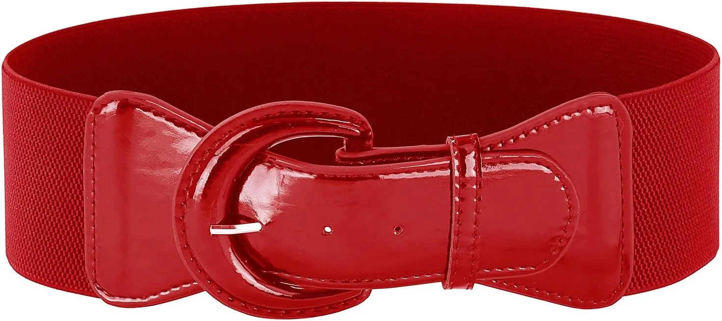 GRACE KARIN Women's Wide Stretchy Cinch Belt 3 Inch Vintage Chunky Buckle Belts S-XXXXL