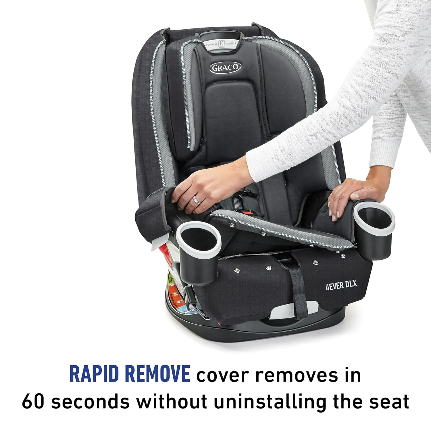 Graco 4Ever DLX 4-in-1, 10 Years Use Infant to Toddler Car Seat, Zagg, Includes Rear Facing, Forward Facing, Highback Booster & Backless Booster Seat options