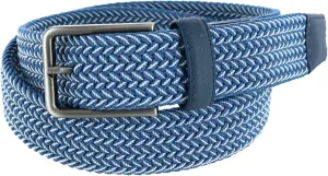 Greg Norman Men's Two Tone Stretch Belt, 36, Black and Grey