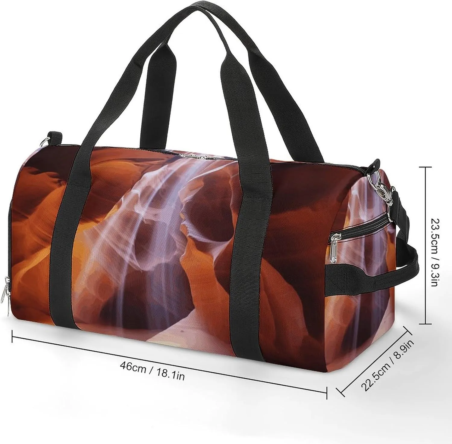 Gym Bag Antelope Canyon Duffel Bag for Men Women Travel Overnight Bag with Shoe Compartment Workout Bags