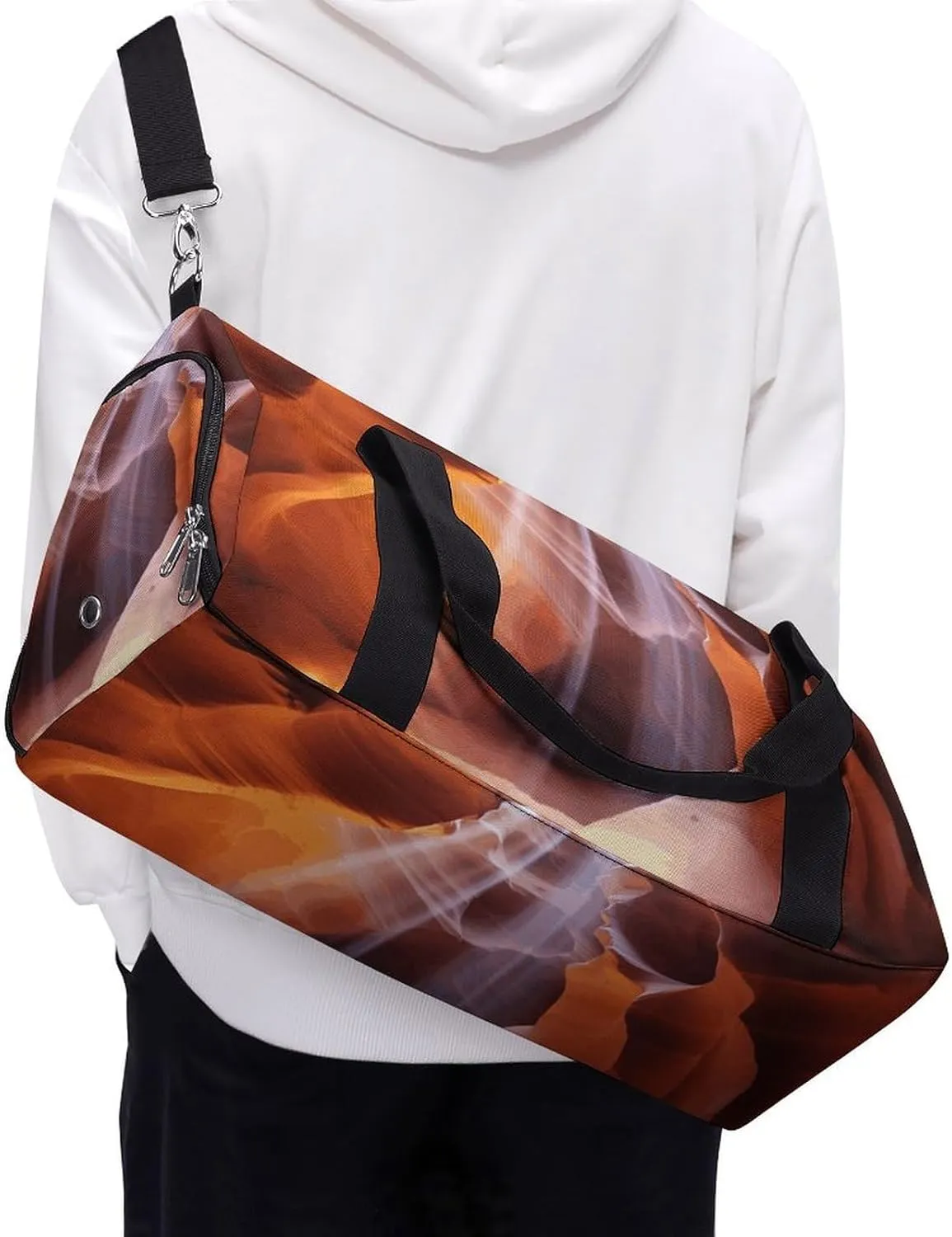 Gym Bag Antelope Canyon Duffel Bag for Men Women Travel Overnight Bag with Shoe Compartment Workout Bags