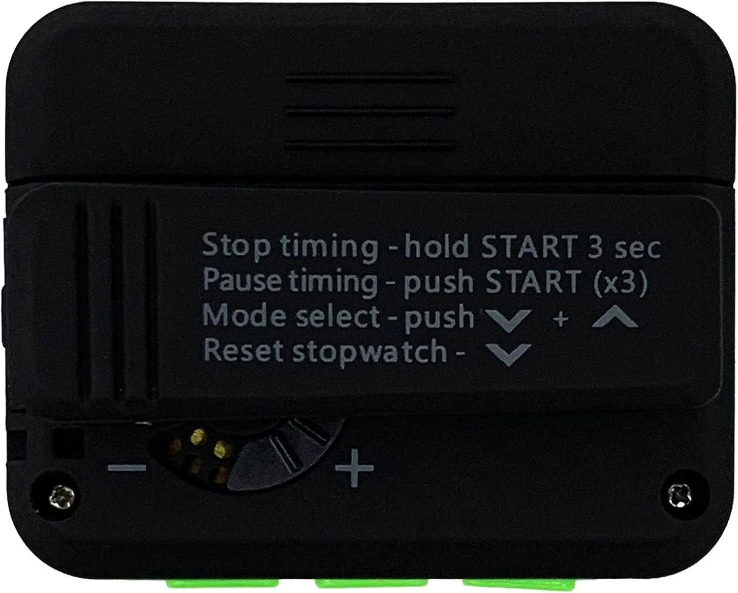 Gymboss Plus Interval Timer and Stopwatch and Gymboss Strap - Bundle (Black with Green Buttons)