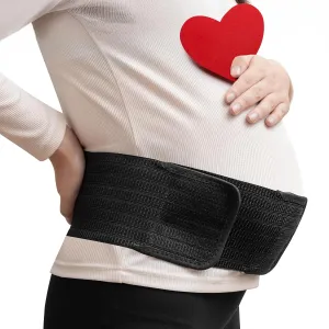 HAB Smart 3 in 1 Pregnancy Support Belt - Compression Belly Bands for Pregnant Women, Maternity Support Belt for Back/Pelvic/Hip Pain, Ultimate Comfort in Pregnancy (Black, One Size)