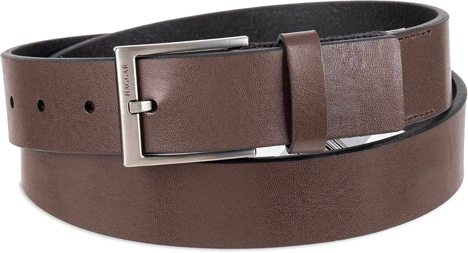 Haggar Men's Essential Belt-Dress and Casual