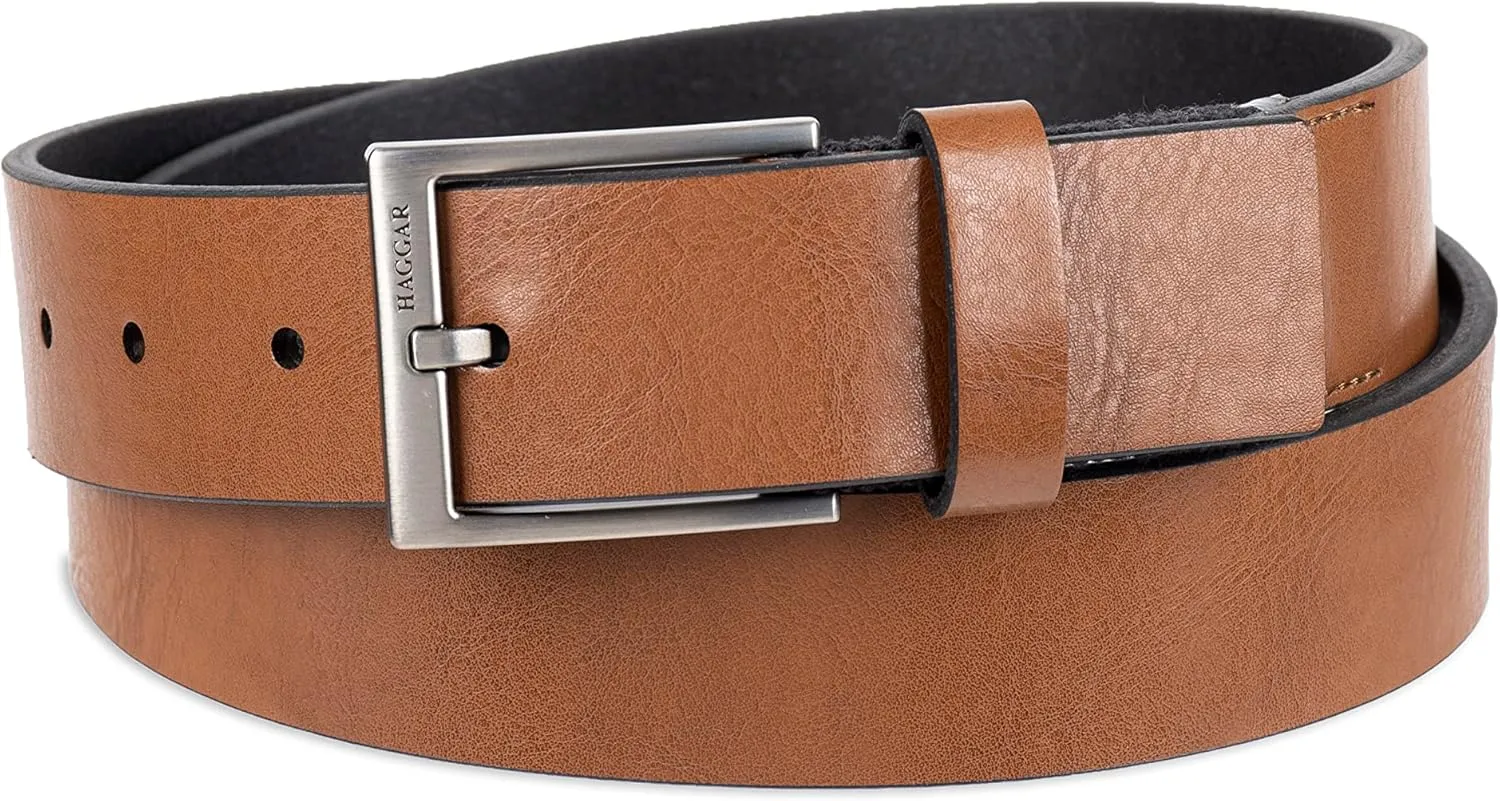 Haggar Men's Essential Belt-Dress and Casual