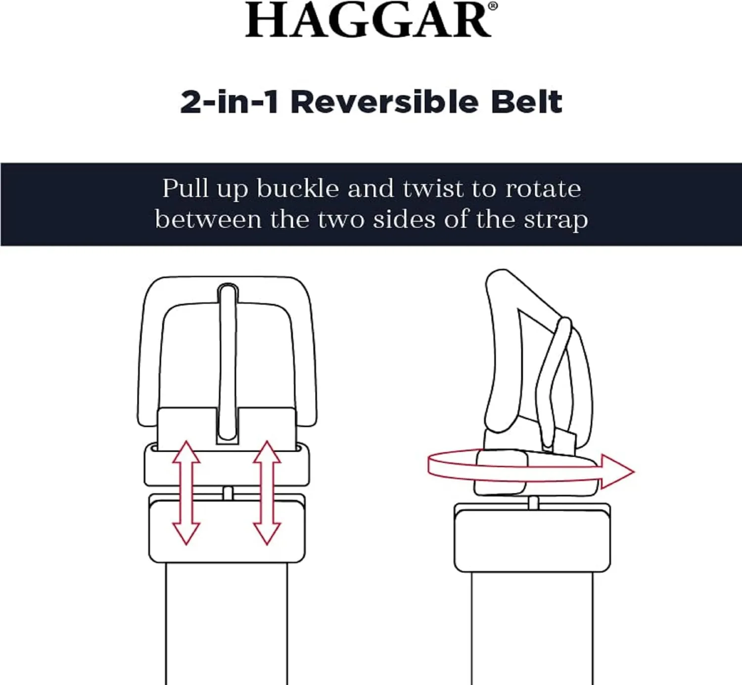 Haggar Men's Reversible Belt