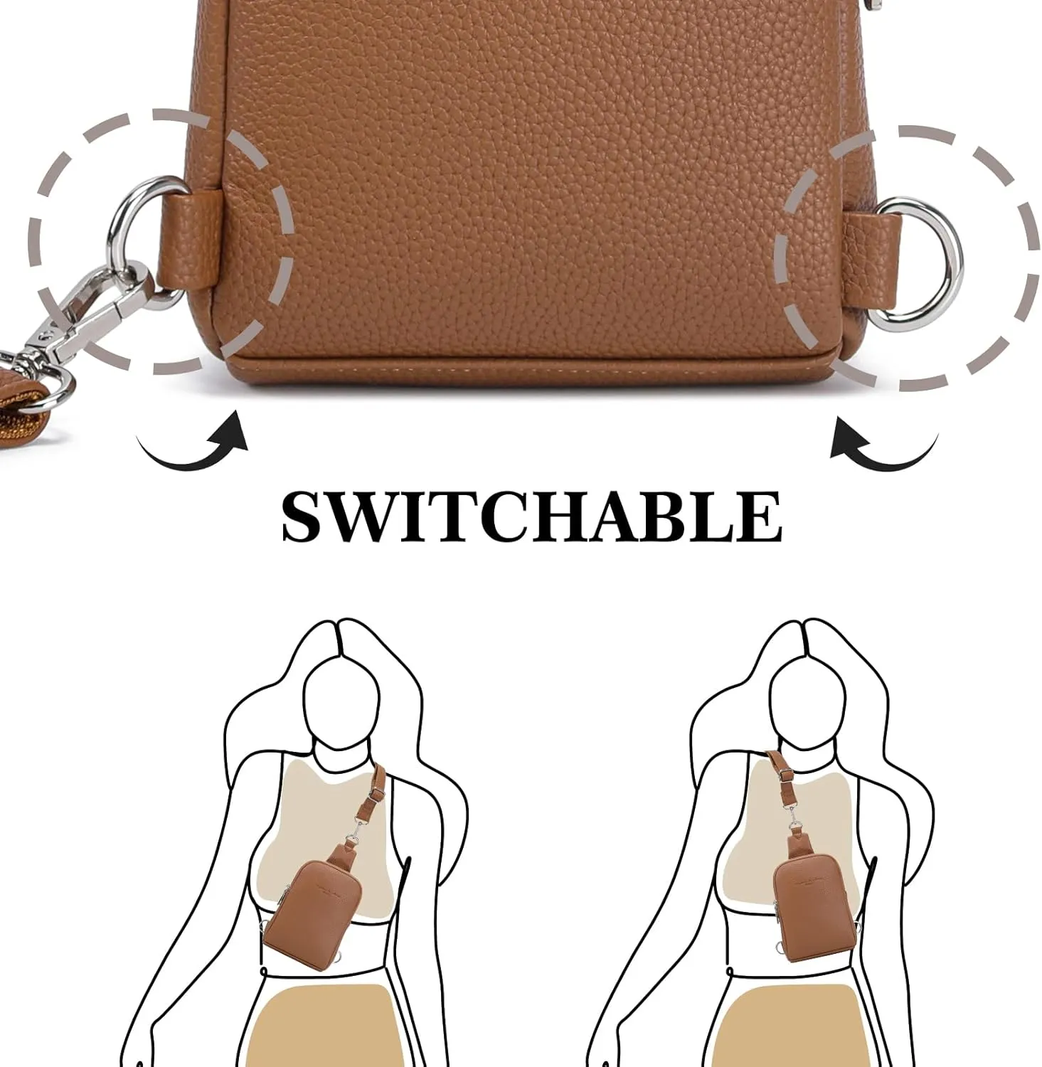 Haytijoe Small Crossbody Sling Bag for Women Travel Purses Anti Theft Cross Body Bag for Woman Fanny Packs