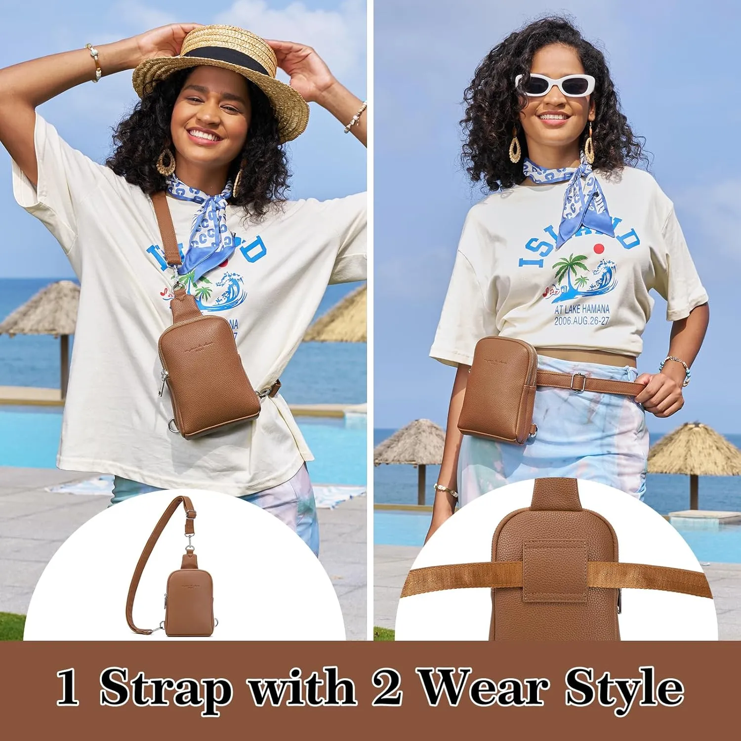 Haytijoe Small Crossbody Sling Bag for Women Travel Purses Anti Theft Cross Body Bag for Woman Fanny Packs