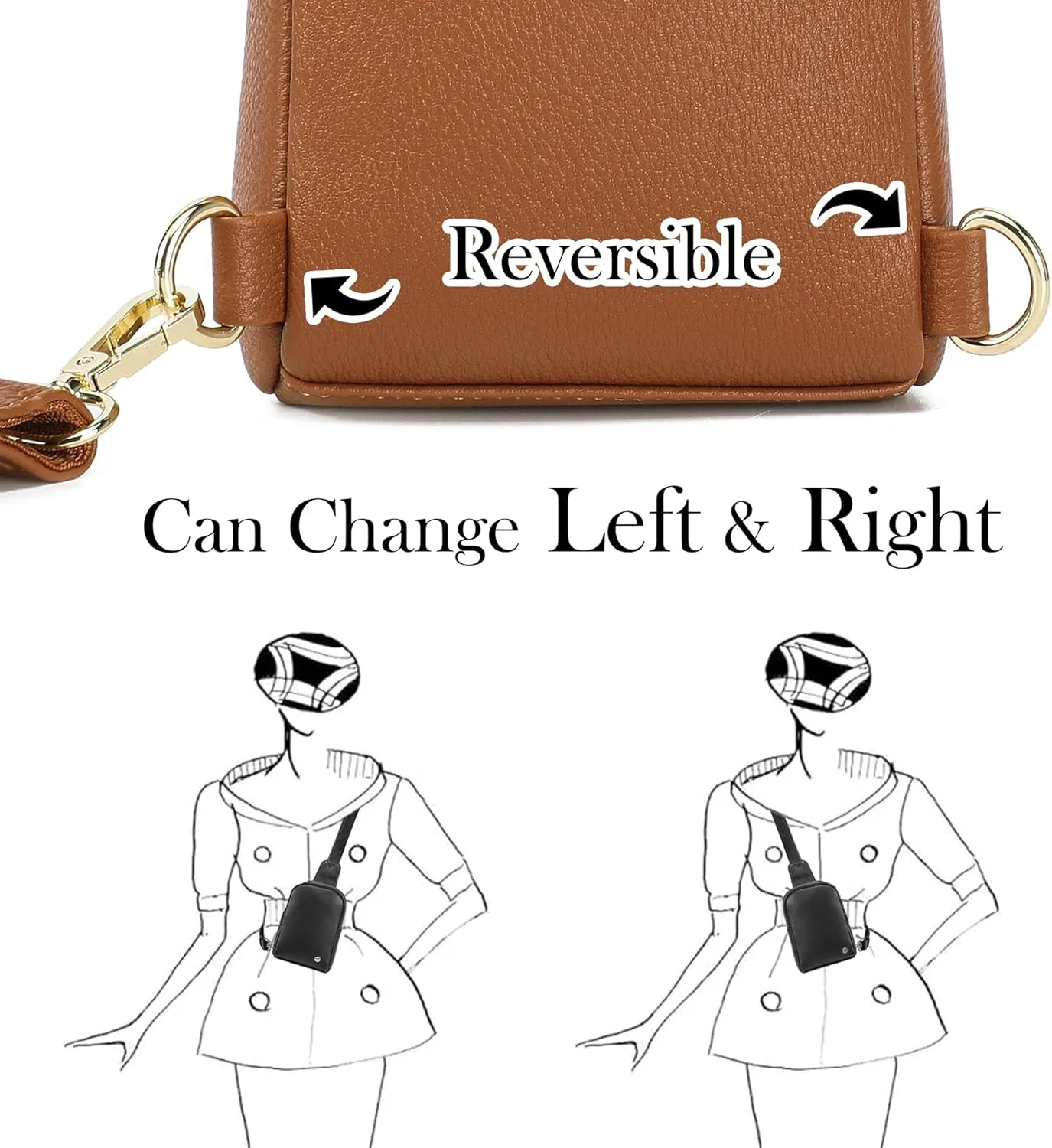 Haytijoe Small Crossbody Sling Bag for Women Travel Purses Anti Theft Cross Body Bag for Woman Fanny Packs