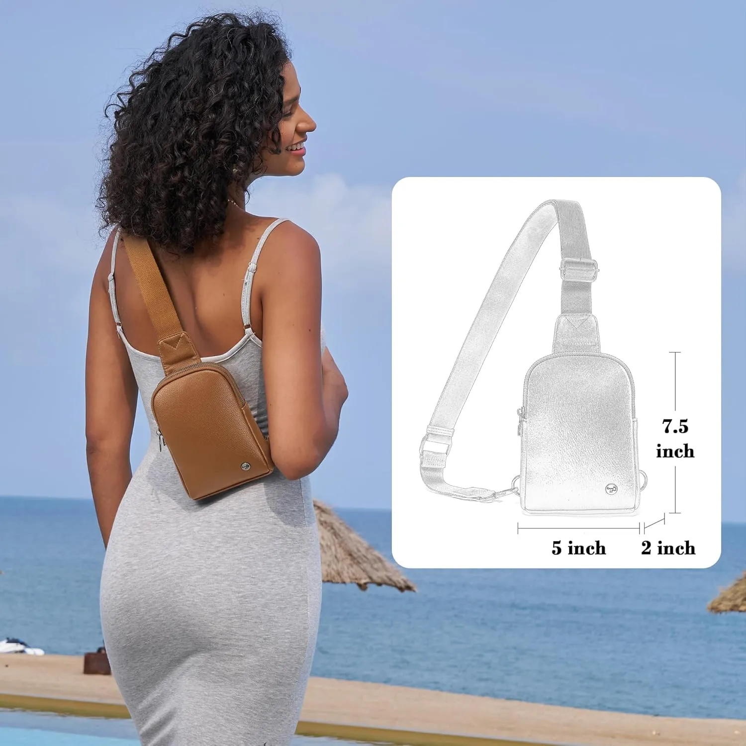 Haytijoe Touchscreen Sling Bag for Women Travel Crossbody Cell Phone Purse Anti Theft Cross Body Bag for Woman