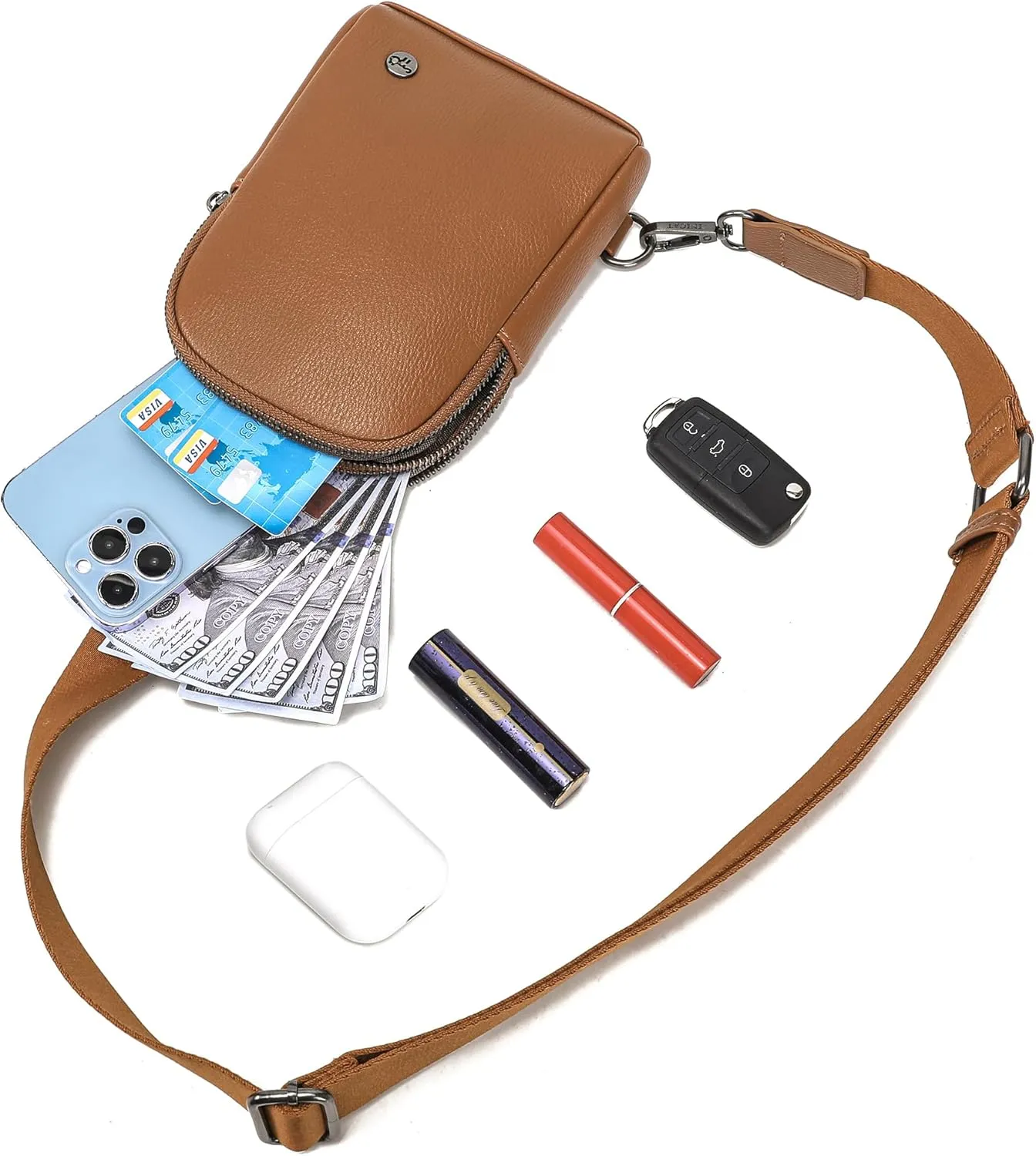 Haytijoe Touchscreen Sling Bag for Women Travel Crossbody Cell Phone Purse Anti Theft Cross Body Bag for Woman