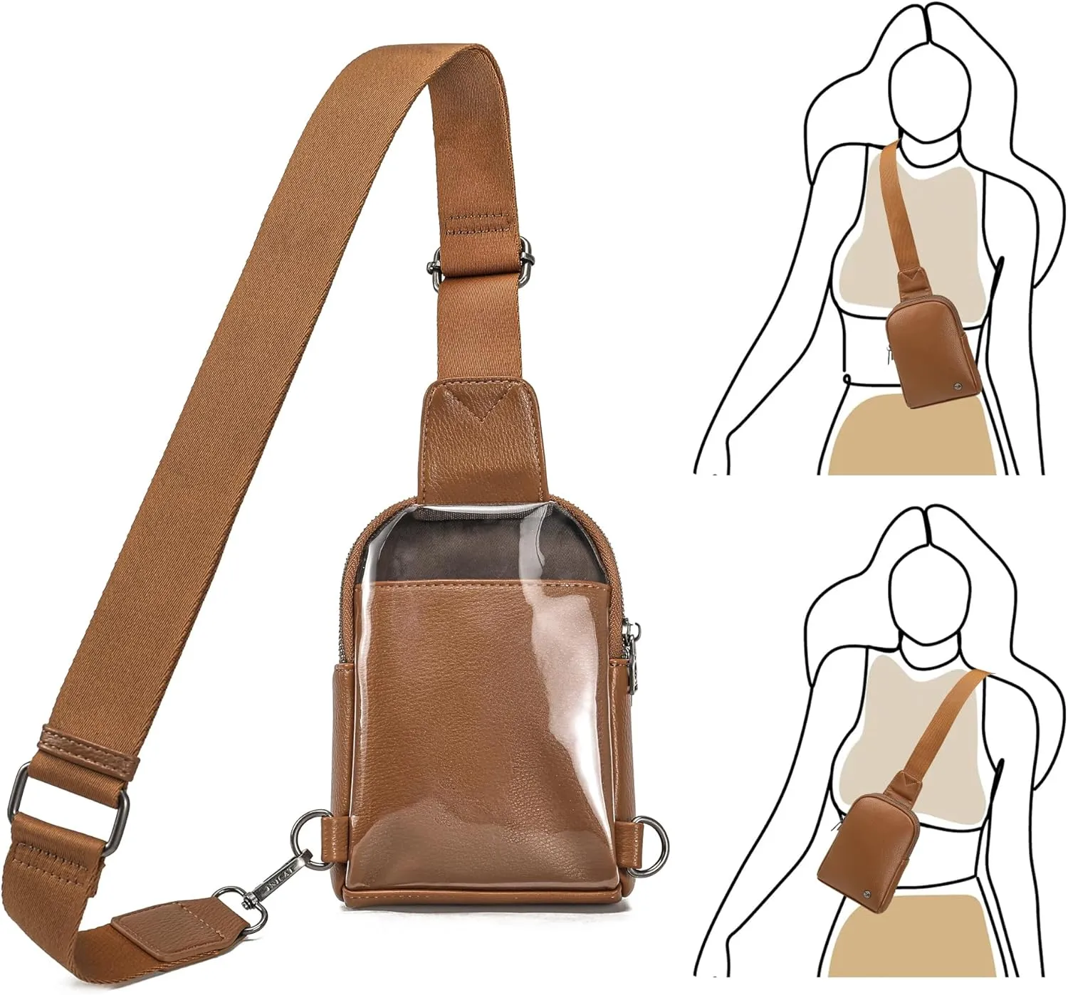 Haytijoe Touchscreen Sling Bag for Women Travel Crossbody Cell Phone Purse Anti Theft Cross Body Bag for Woman